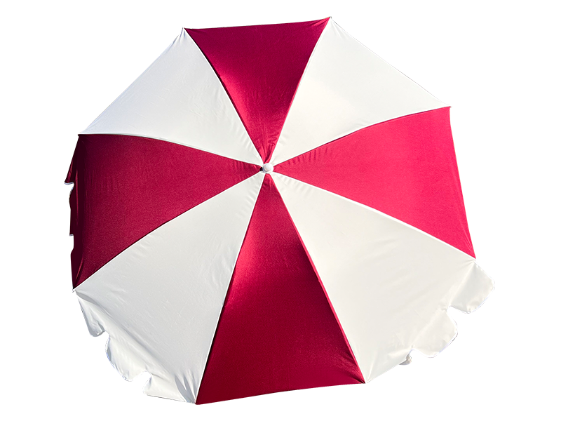 2Mファイバーフレーム、軽量アルミシャフト、普通の日傘。