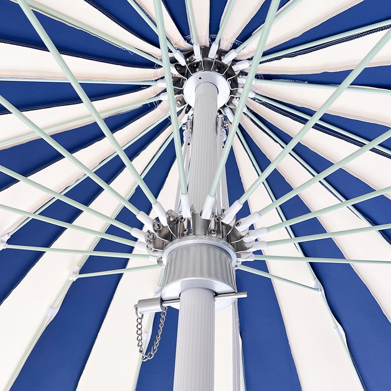 2.5M 青と白のパッチワーク パゴダ傘